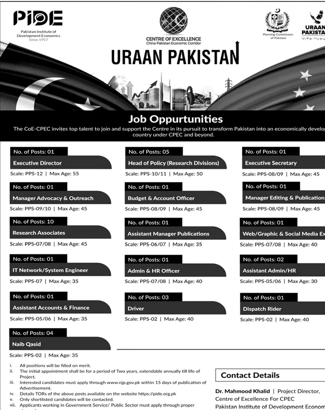 CPEC Jobs Advertisement 